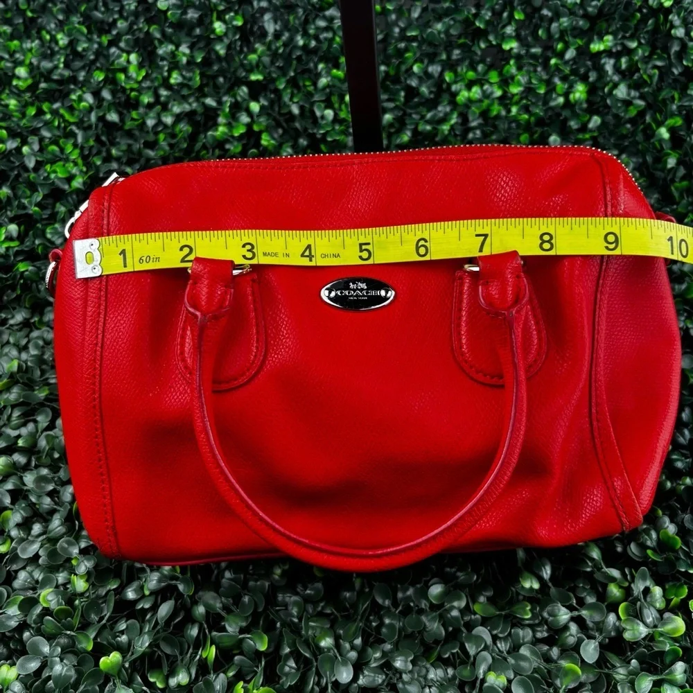 COACH MINI BENNETT SATCHEL FEATURING ORANGE PEBBLES LEATHER